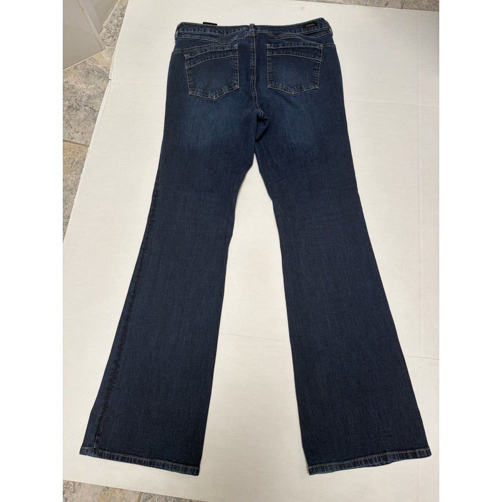 Liverpool Mid-Rise Dark Wash Hugger Contour Bootcut Slim Thigh Jeans Size 12 - Picture 6 of 6